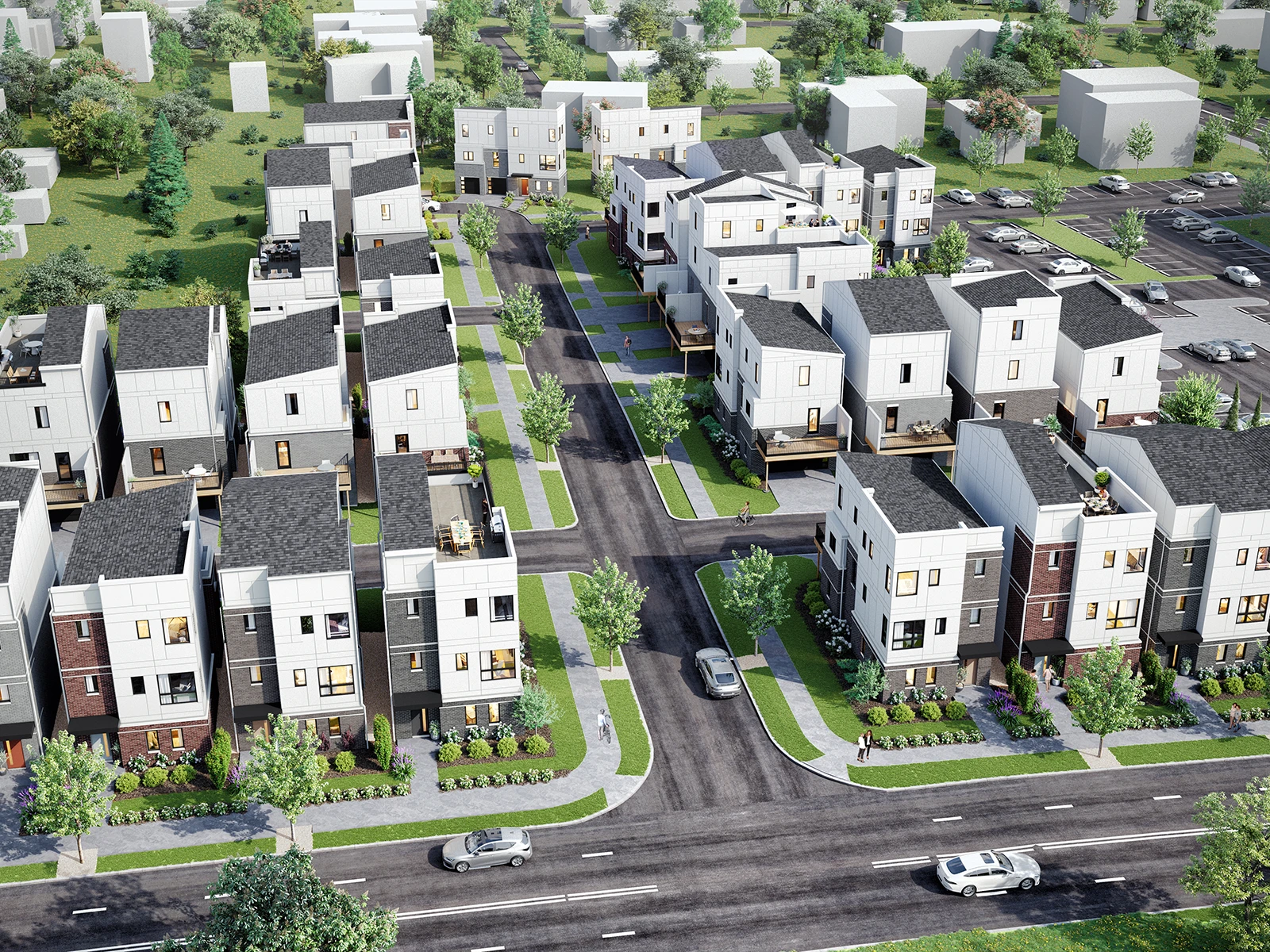 Overhead view | City Series: Station Court in College Hill, Cincinnati, Ohio