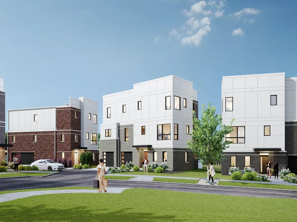 Streetscape, single-family homes | City Series: Station Court in College Hill, Cincinnati, Ohio