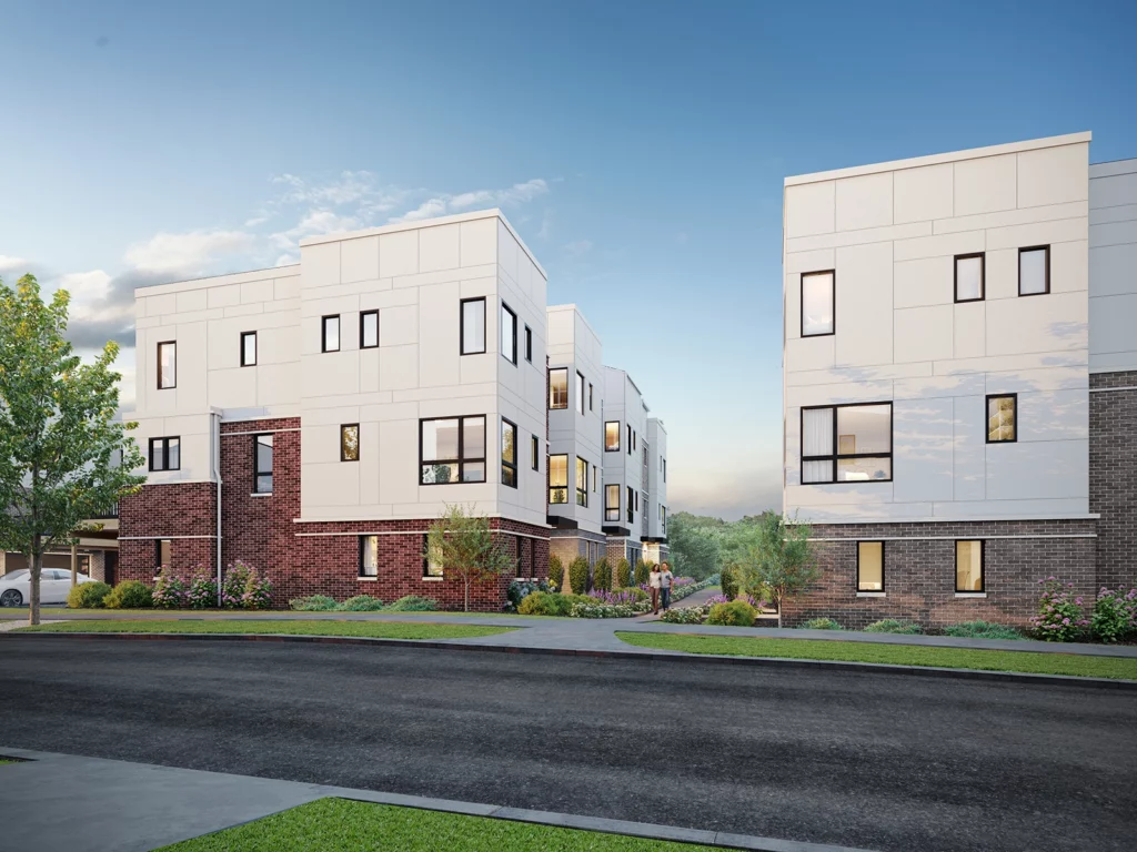 Streetscape, single-family homes | City Series: Station Court in College Hill, Cincinnati, Ohio