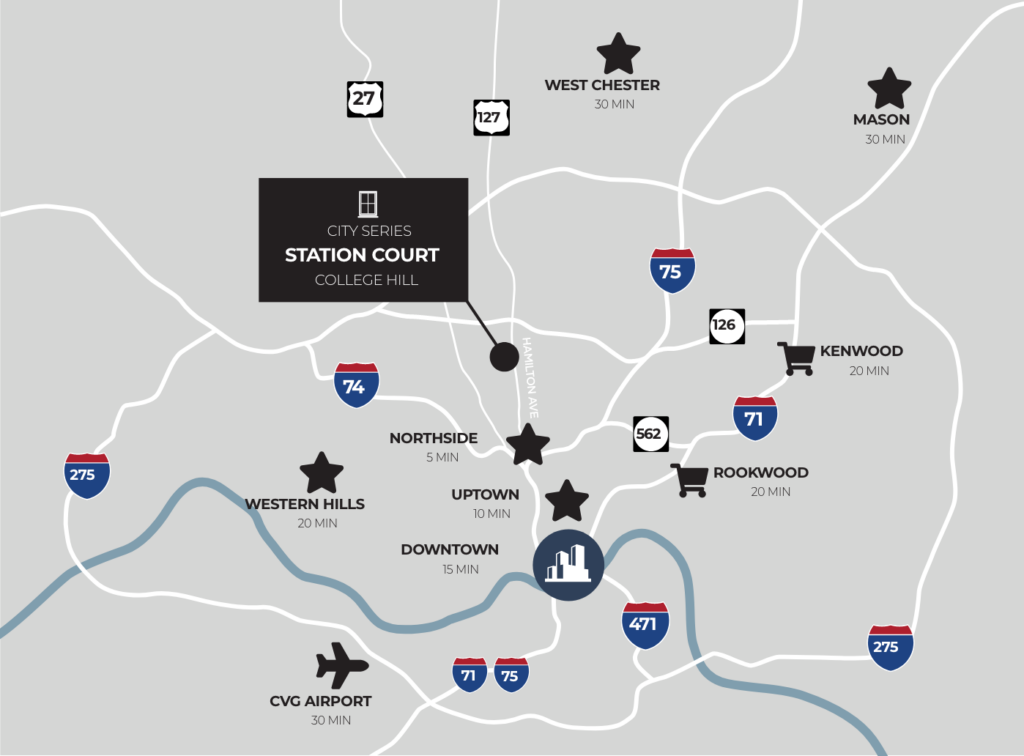 Area map | City Series: Station Court in College Hill, Cincinnati, Ohio
