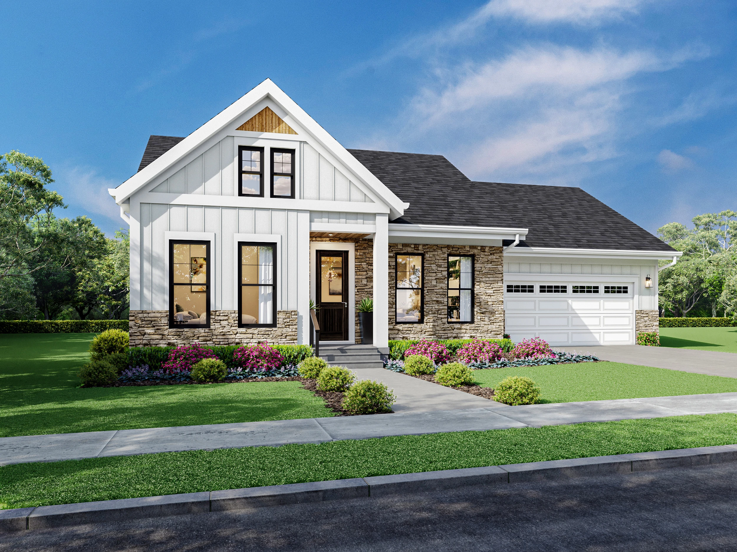 Single-family courtyard home at Mosaic in Mason, Ohio
