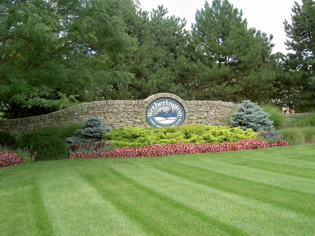 Neighborhood entry signage | Wetherington Golf and Country Club in West Chester, Ohio