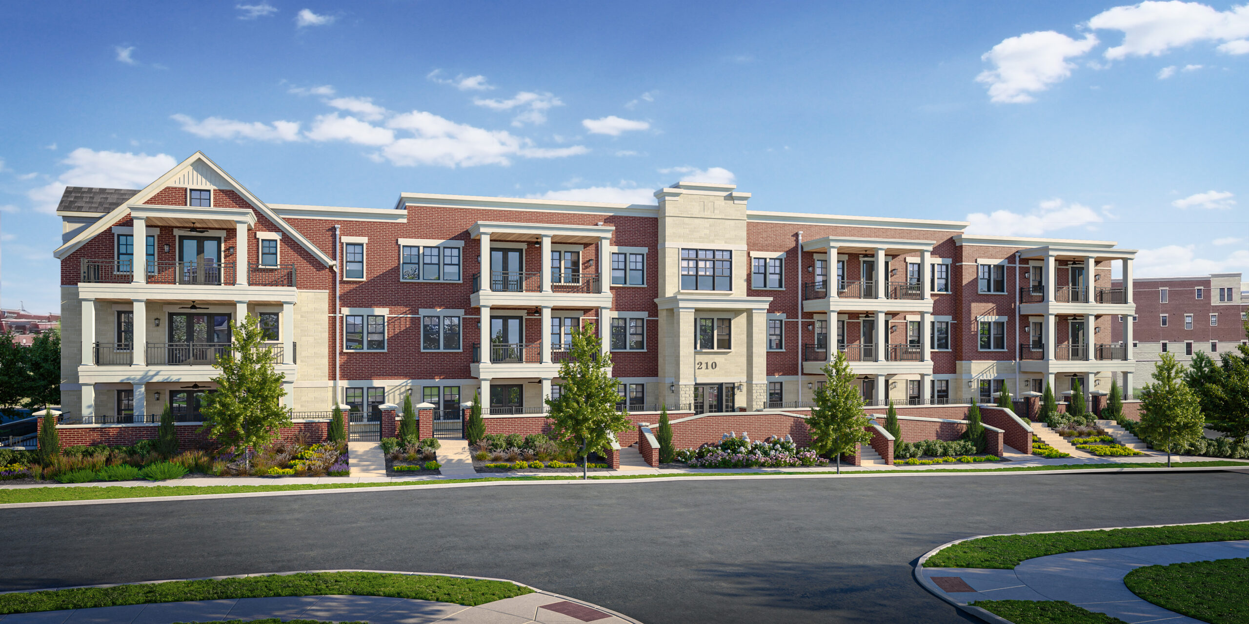Exterior elevation of The Wicks at Vintage Club Building 210